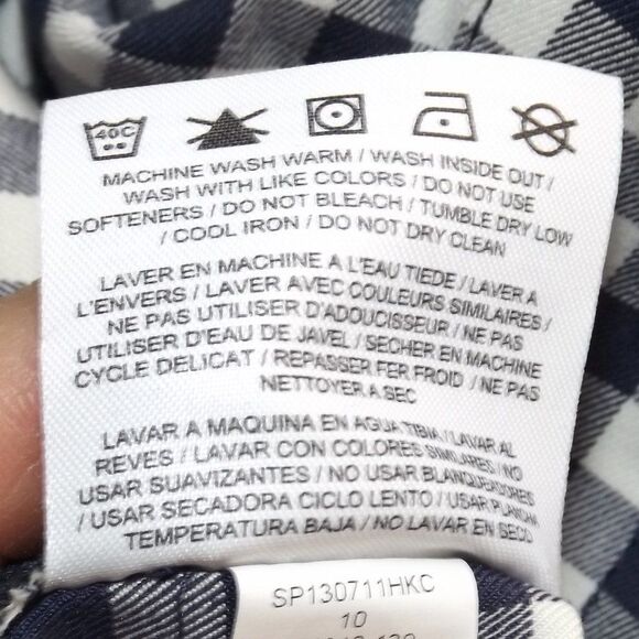 NIKE Dri-Fit Shorts, 10, Golf Fit, Blue/White Gingham, 6" inseam, Pockets - Picture 12 of 14